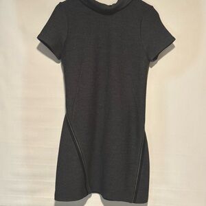 Theory Gray Short Sleeve Dress Size 6 Wool Blend